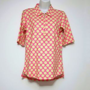 SANSOLEIL Golf Themed UV50 Cooling Polo Top